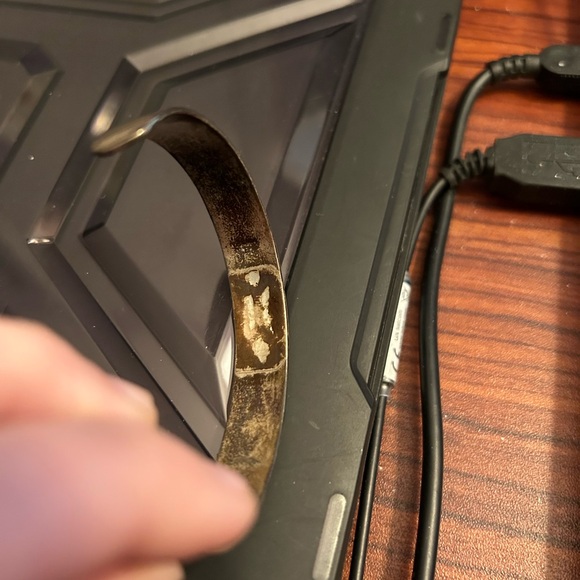 Vintage Sterling Silver Cuff with Turquoise - Picture 3 of 3